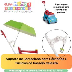 Suporte de Sombrinha para Carrinhos e Triciclos de Passeio Calesita
