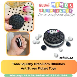 Taba Squishy Oreo Com Olhinhos Ant Stress Fidget Toys
