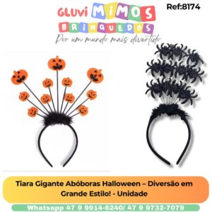 Tiara Gigante Abóboras Halloween – Diversão em Grande Estilo! - Unidade