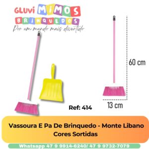 Vassoura E Pa De Brinquedo - Monte Libano Cores Sortidas