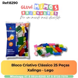 Bloco Criativo Clássico 25 Peças Xalingo - Lego