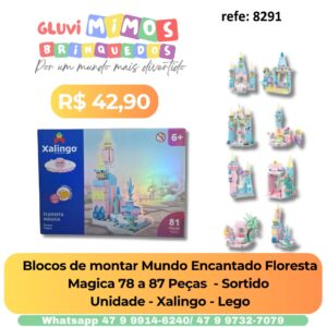 Blocos de montar Mundo Encantado Floresta Magica 78 a 87 Peças  - Sortido  Unidade - Xalingo - Lego