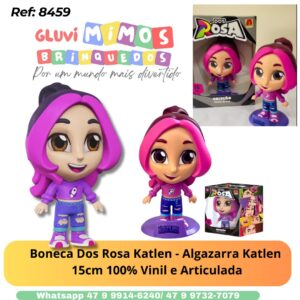 Boneca Dos Rosa Katlen - Algazarra Katlen  15cm 100% Vinil e Articulada