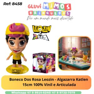 Boneco Dos Rosa Leozin - Algazarra Katlen  15cm 100% Vinil e Articulada