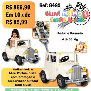 Calhambek A Abre Portas, cinto  com Proteção e empurrador e Pedal Som e Luz