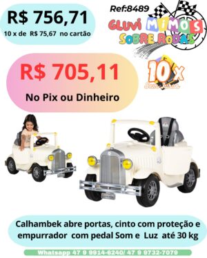 Calhambek A Abre Portas, cinto  com Proteção e empurrador e Pedal Som e Luz