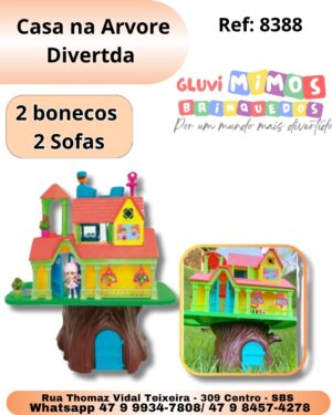Casa na Arvore com 2 bonecos e 2 Sofas