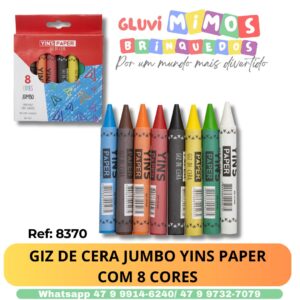 GIZ DE CERA JUMBO YINS PAPER COM 8 CORES