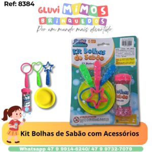 Kit Bolhas de Sabão com Acessórios