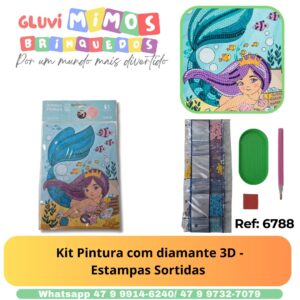Kit Pintura com diamante 3D - Estampas Sortidas