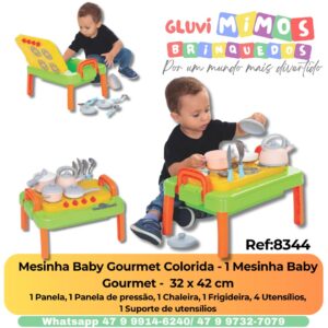 Mesinha Baby Gourmet Colorida - 1 Mesinha Baby Gourmet