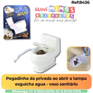 Pegadinha da privada ao abrir a tampa esguicha agua - vaso sanitário