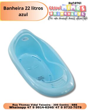 Banheira 22 litros azul