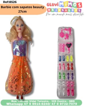 Barbie com sapatos beauty 27cm
