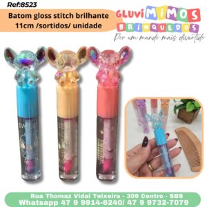 Batom gloss stitch brilhante 11cm /sortidos/ unidade
