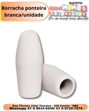 Borracha ponteira branca/unidade