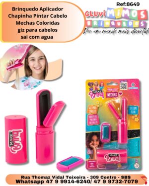 Brinquedo Aplicador Chapinha Pintar Cabelo Mechas Coloridas