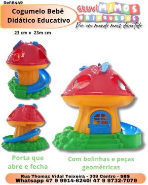 Cogumelo Bebê Didático Educativo