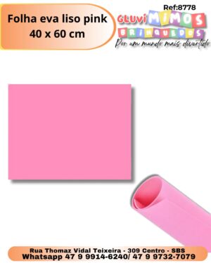 Folha eva liso pink 40 x 60 cm