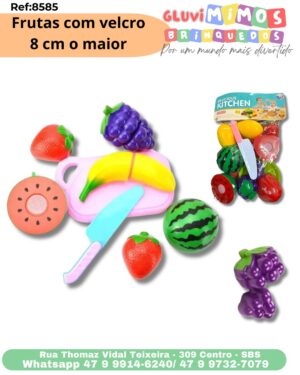 Frutas com velcro 8 cm o maior