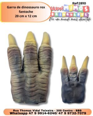 Garra de dinossauro rex fantoche 20 cm x 12 cm