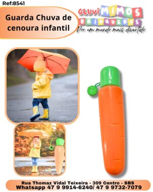 Guarda Chuva de cenoura infantil