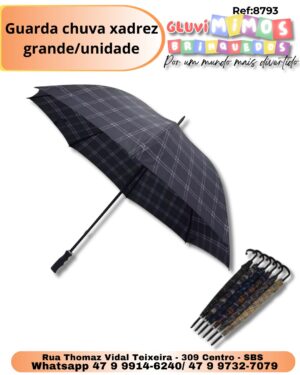 Guarda chuva xadrez grande/unidade