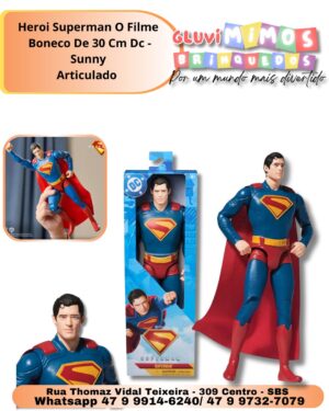 Heroi Superman O Filme  Boneco De 30 Cm Dc - Sunny Articulado