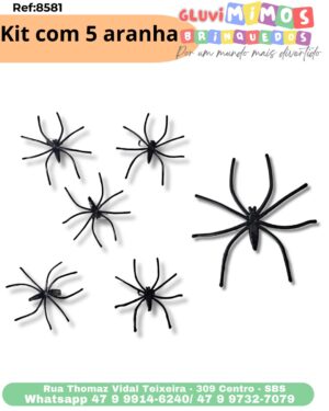 Kit com 5 aranha