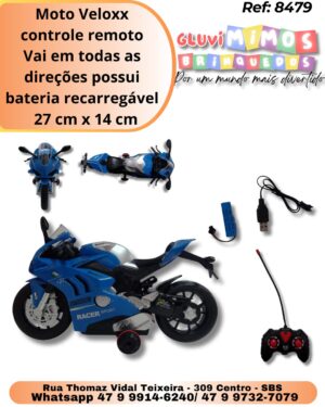 Moto de Controle Remoto Recarregável, Anda para todas as direções