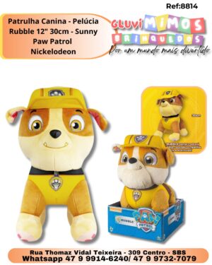 Patrulha Canina - Pelúcia Rubble 12" 30cm - Sunny