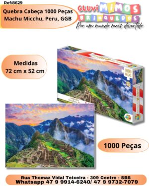 Quebra Cabeça 1000 Peças Machu Micchu, Peru, GGB