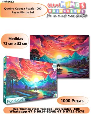 Quebra Cabeça Puzzle 1000 Peças Pôr do Sol