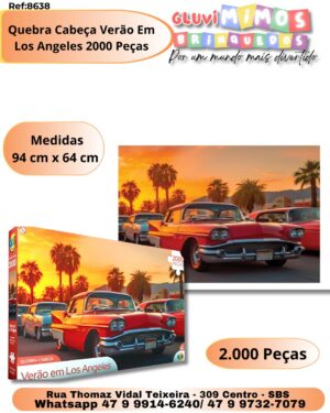 Quebra Cabeça Verão Em Los Angeles 2000 Peças