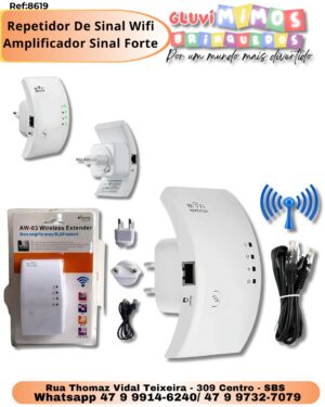 Repetidor De Sinal Wifi Amplificador Sinal Forte