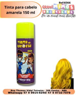Tinta para cabelo amarela 150 ml