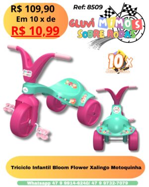 Triciclo Infantil Bloom Flower Xalingo Motoquinha