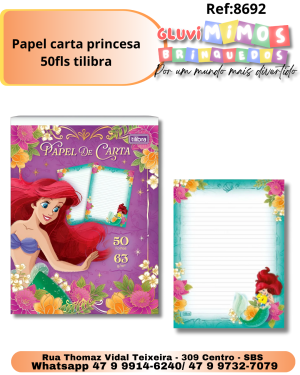 Papel carta princesa 50fls tilibra