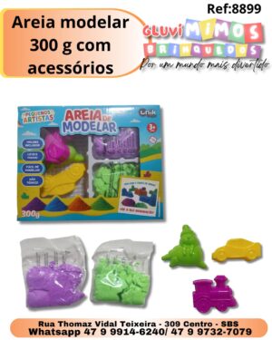 Areia modelar 300 g com acessórios