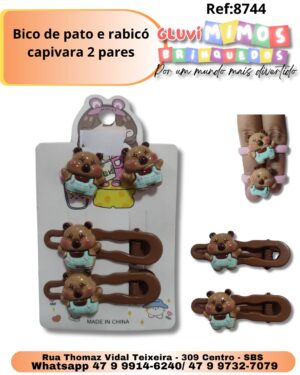 Bico de pato e rabicó capivara 2 pares