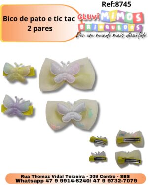 Bico de pato e tic tac  2 pares