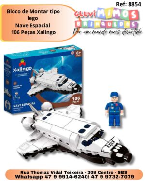 Bloco de Montar tipo lego  Nave Espacial  106 Peças Xalingo