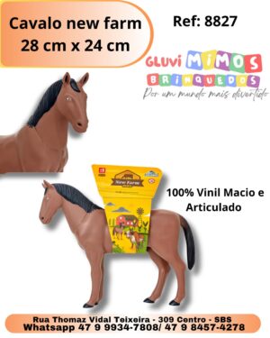 Cavalo new farm 100% vinil 28 cm x 24 cm