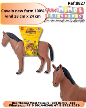 Cavalo new farm 100% vinil 28 cm x 24 cm
