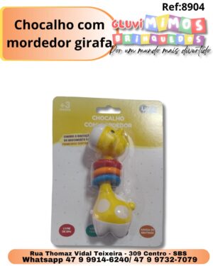 Chocalho com mordedor girafa