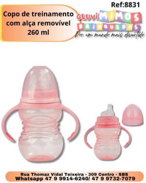 Copo de treinamento com alça removível 260 ml