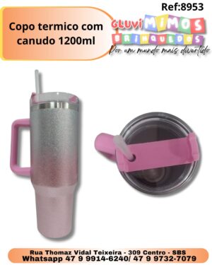 Copo térmico com canudo 1200ml