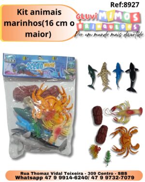 Kit animais marinhos(16 cm o maior)