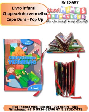 Livro infantil  Chapeuzinho vermelho Capa Dura - Pop Up