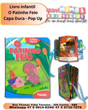 Livro infantil  O Patinho Feio Capa Dura - Pop Up